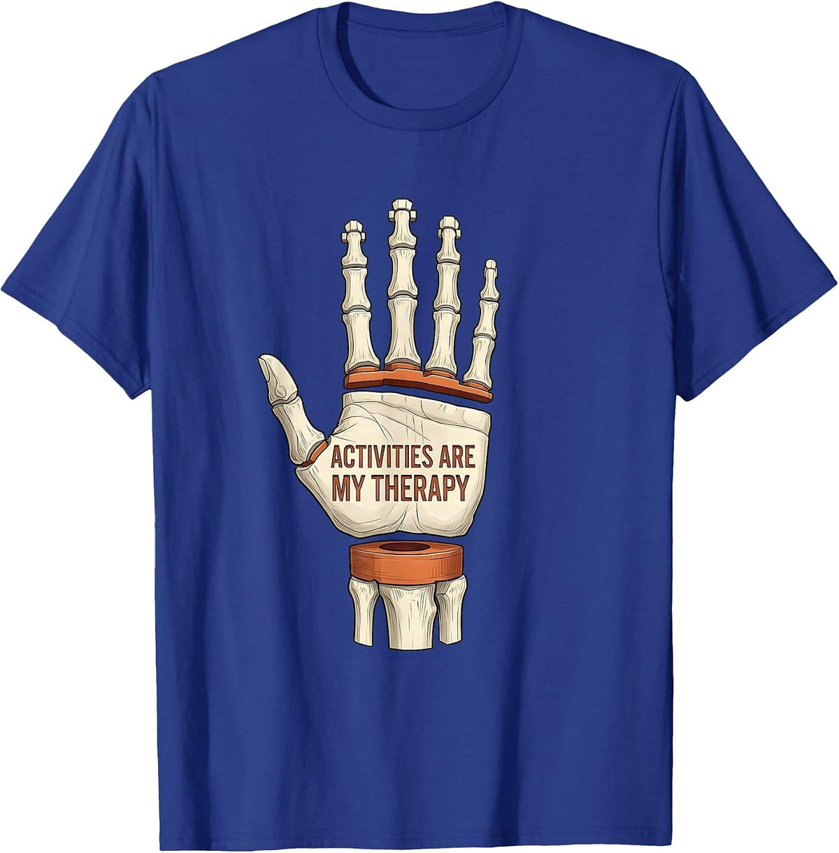 Men's Activities Are My Therapy Occupational Therapy Design T-Shirt - Royal Blue