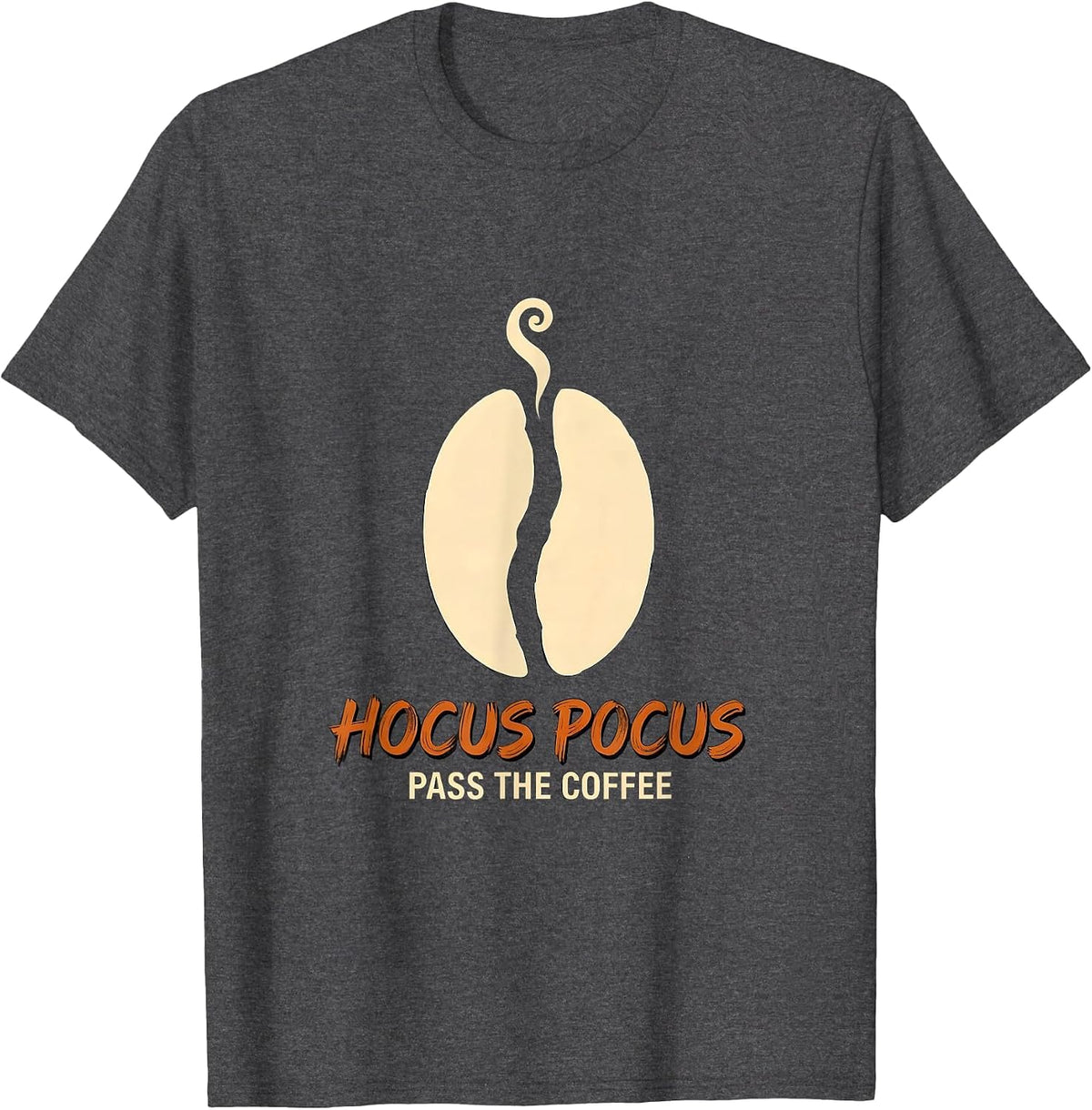 Hocus Pocus Pass The Coffee Funny Halloween Teacher Coffee T-Shirt - Dark Heather Grey