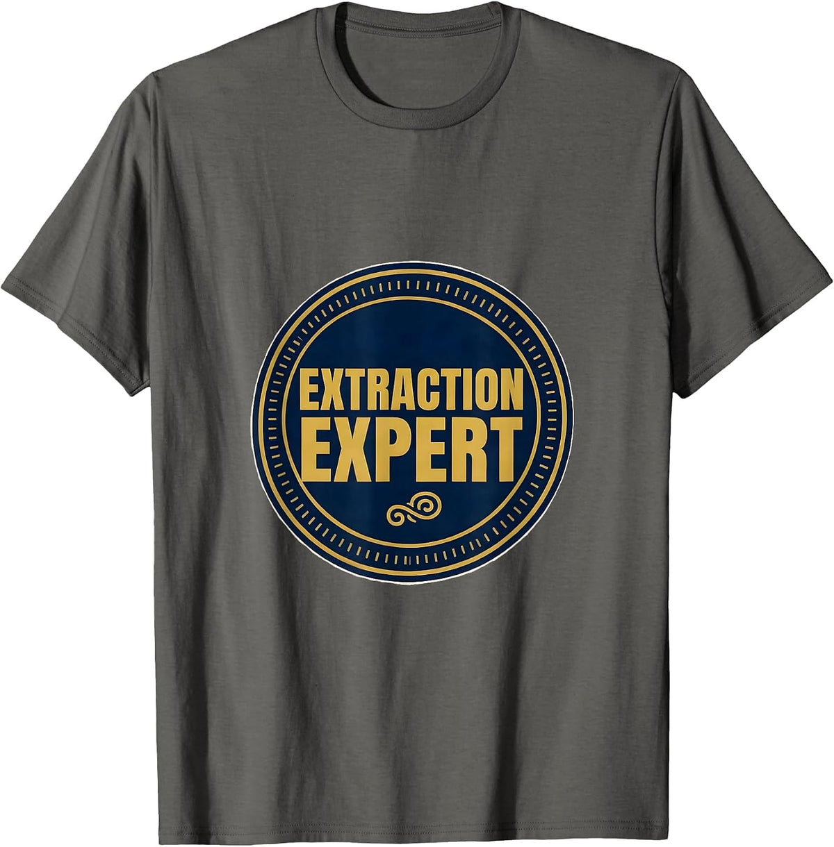 Men's Extraction Expert Esthetician Skincare Humor Workwear T-Shirt - Asphalt Grey