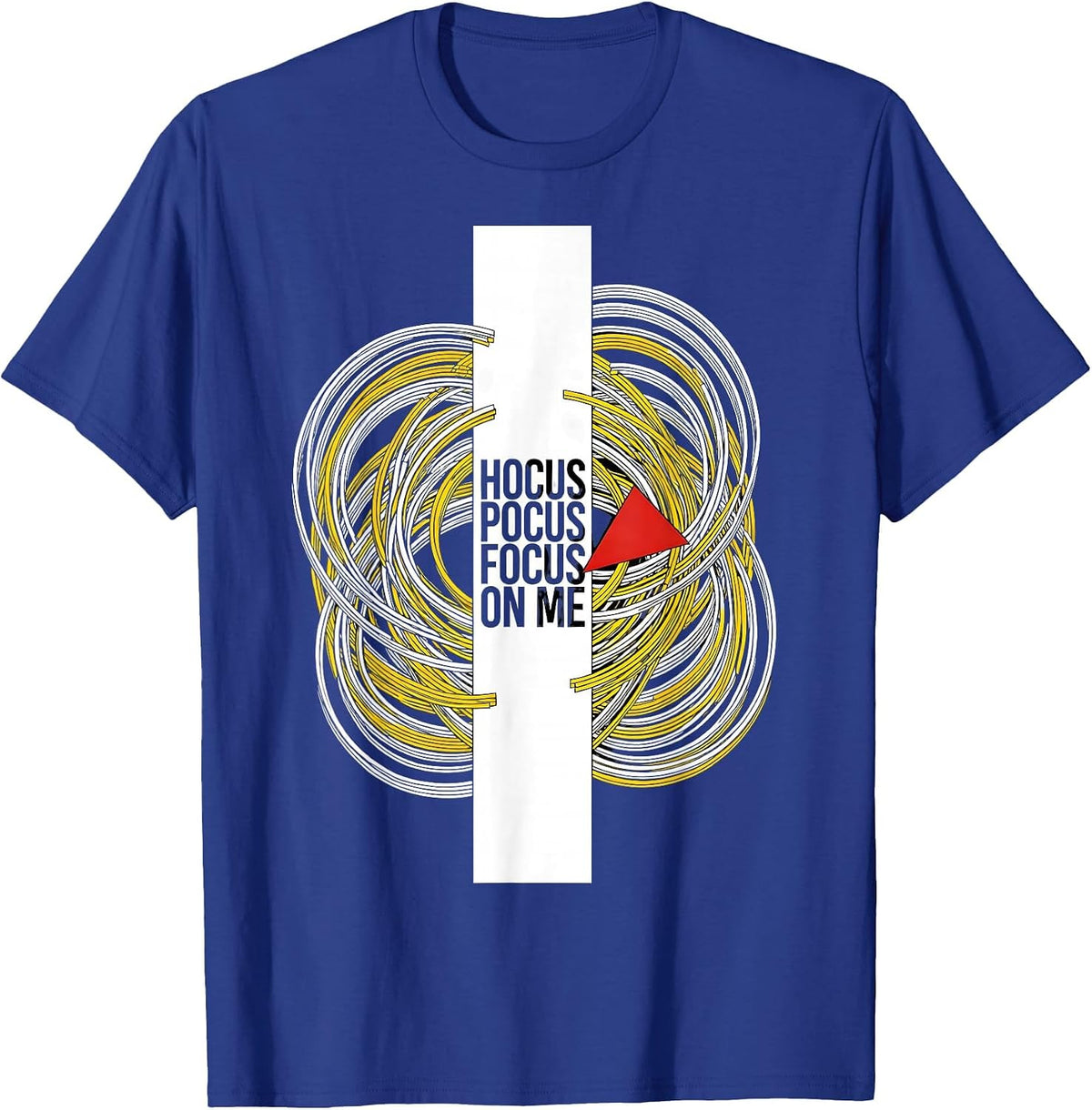 Hocus Pocus Focus On Me Funny Halloween Teacher Costume T-Shirt - Royal Blue