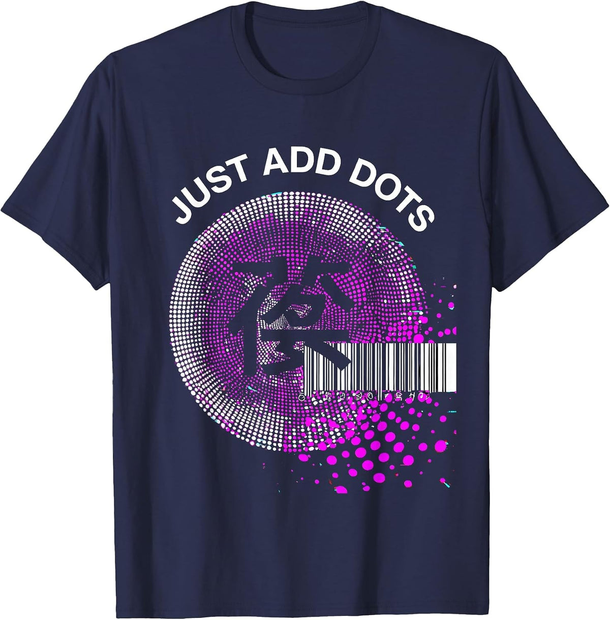 Men's Just Add Dots Polka Dot Lover Design T-Shirt - Navy Blue