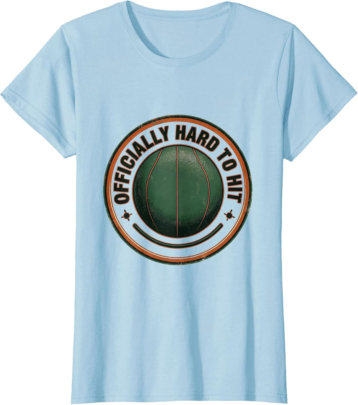 Officially Hard To Hit Vintage Dodgeball Pun Humor T-Shirt - Baby Blue