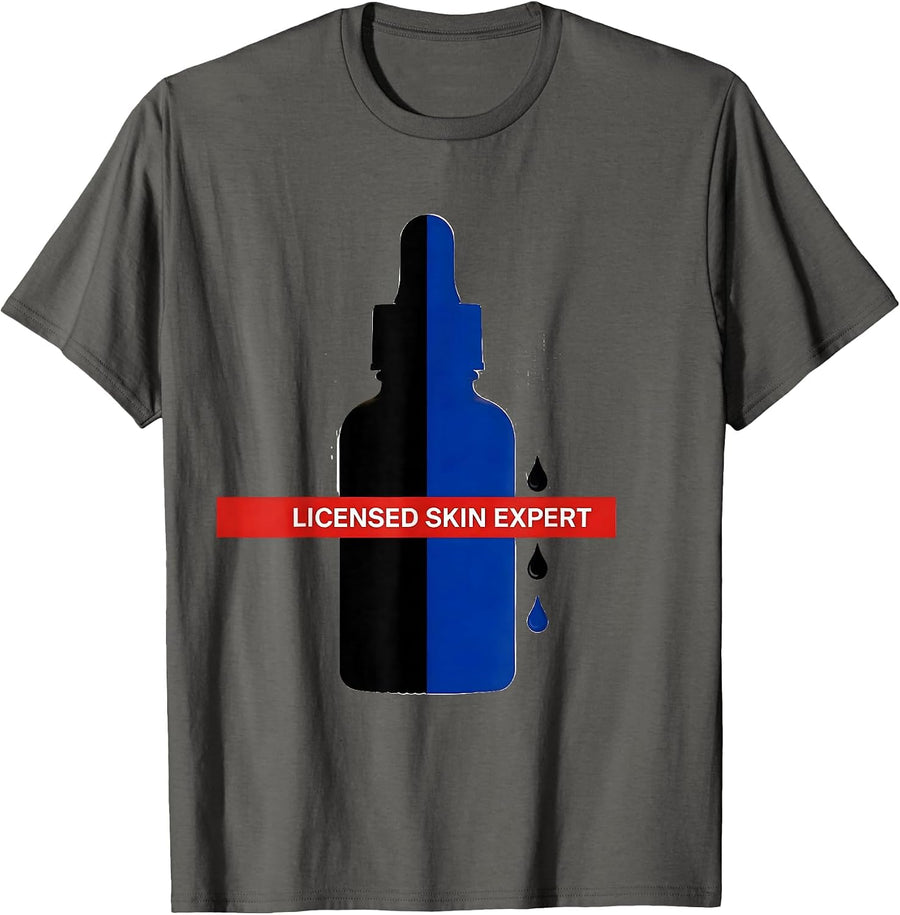 Licensed Skin Expert Swiss International Esthetician T-Shirt - Asphalt Grey