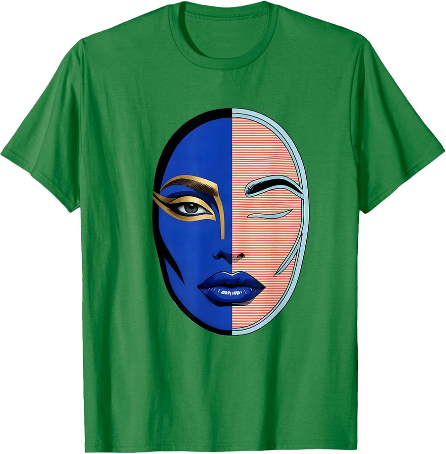 Men's K-Beauty Glass Skin Sheet Mask Illustration T-Shirt - Kelly Green