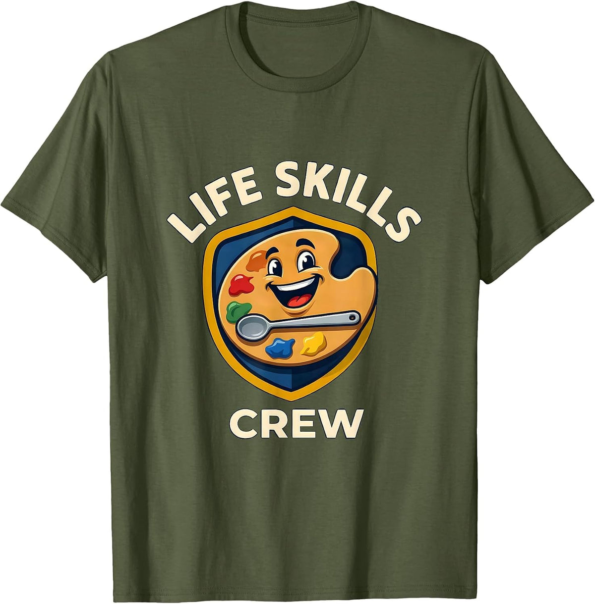 Life Skills Crew Specialist Teacher Team Specials Squad T-Shirt - Olive Green