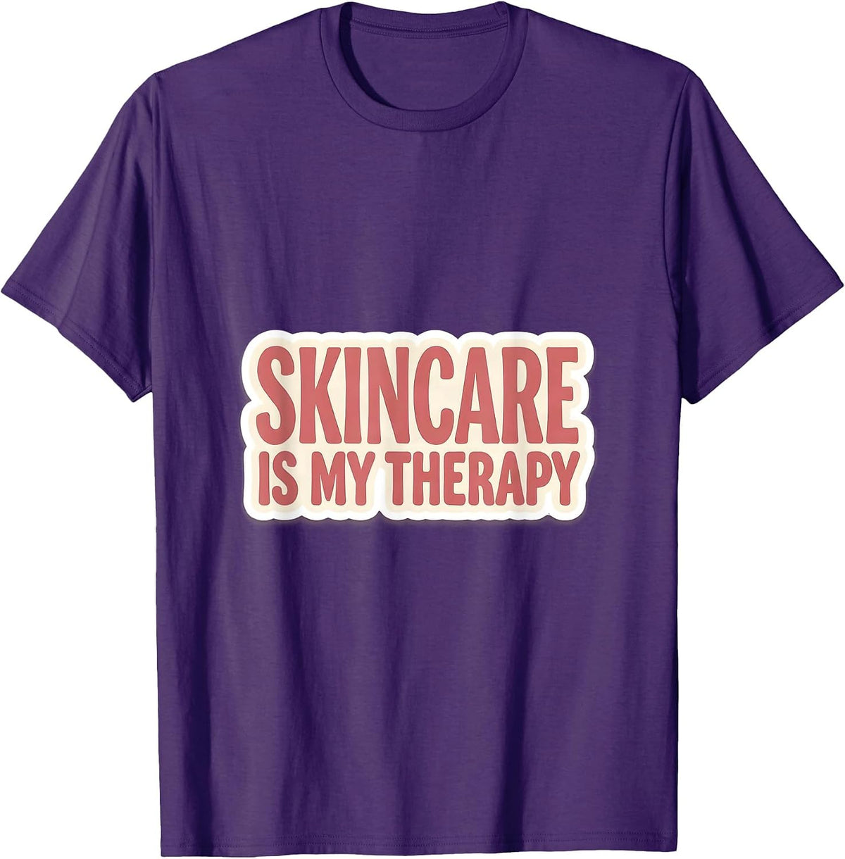 Skincare Is My Therapy K-Beauty Design T-Shirt - Purple