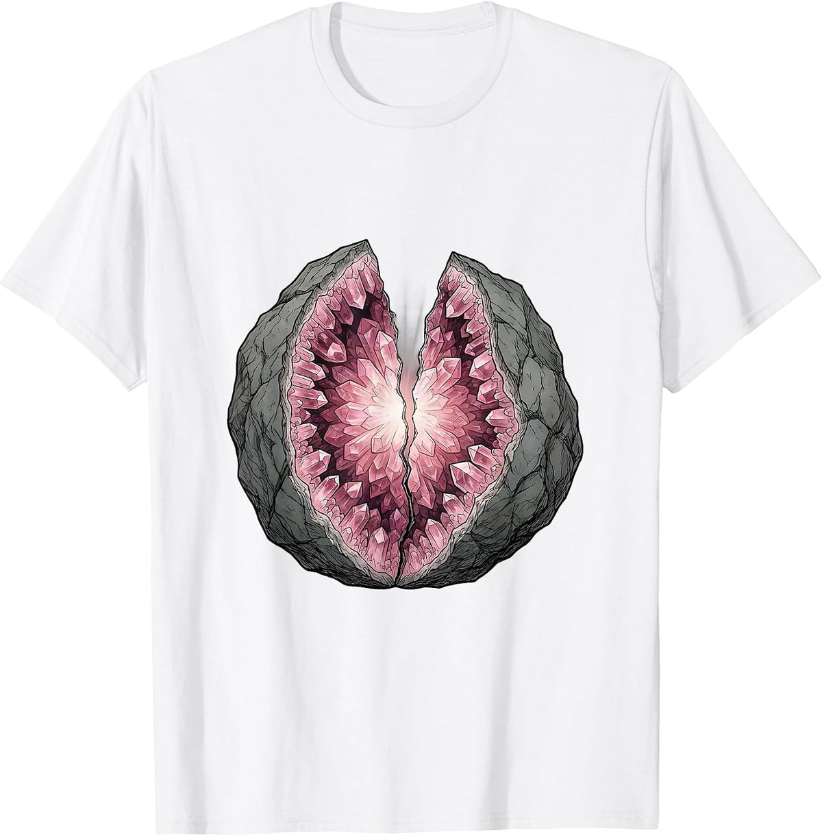 Geode Crystal Mental Health Matters Graphic Tee T-Shirt - White