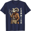Fantasy Football Commissioner Funny Draft Goat Commish T-Shirt - Navy Blue