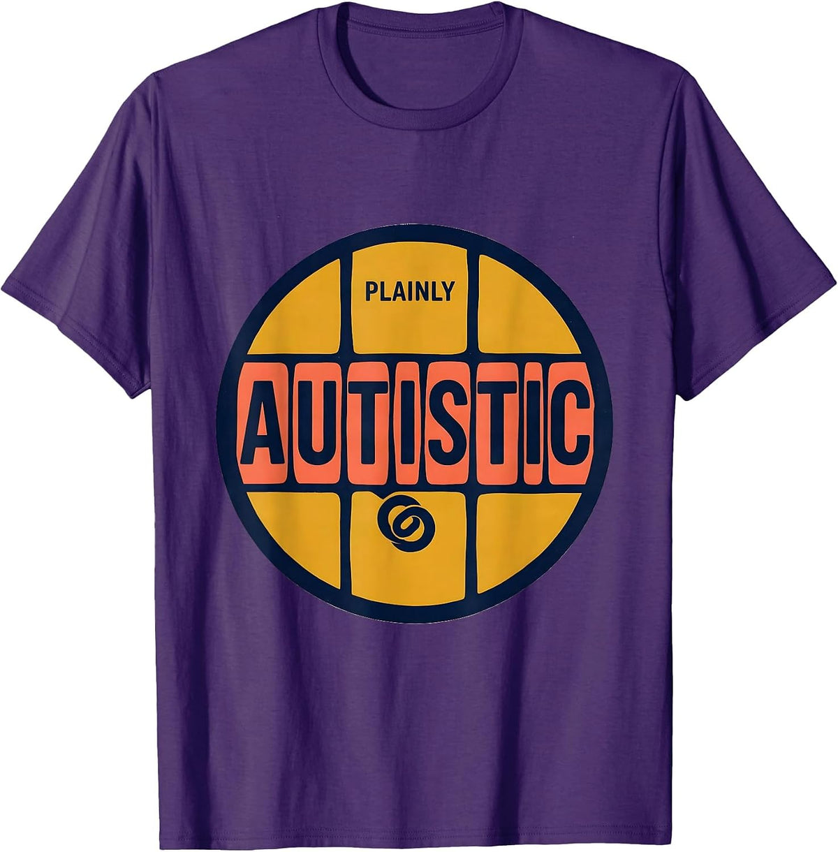 Men's Plainly Autistic Neurodiversity Acceptance ADHD Gift T-Shirt - Purple