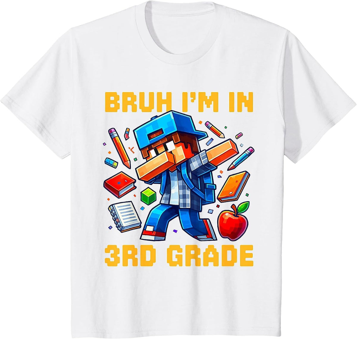 Brother, I'm in 3rd Grade and Start Boys, Kids, Gamer, Back to School T-Shirt - White