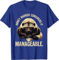 Honey Badger Considers It Manageable Vintage Funny Animal T-Shirt - Royal Blue