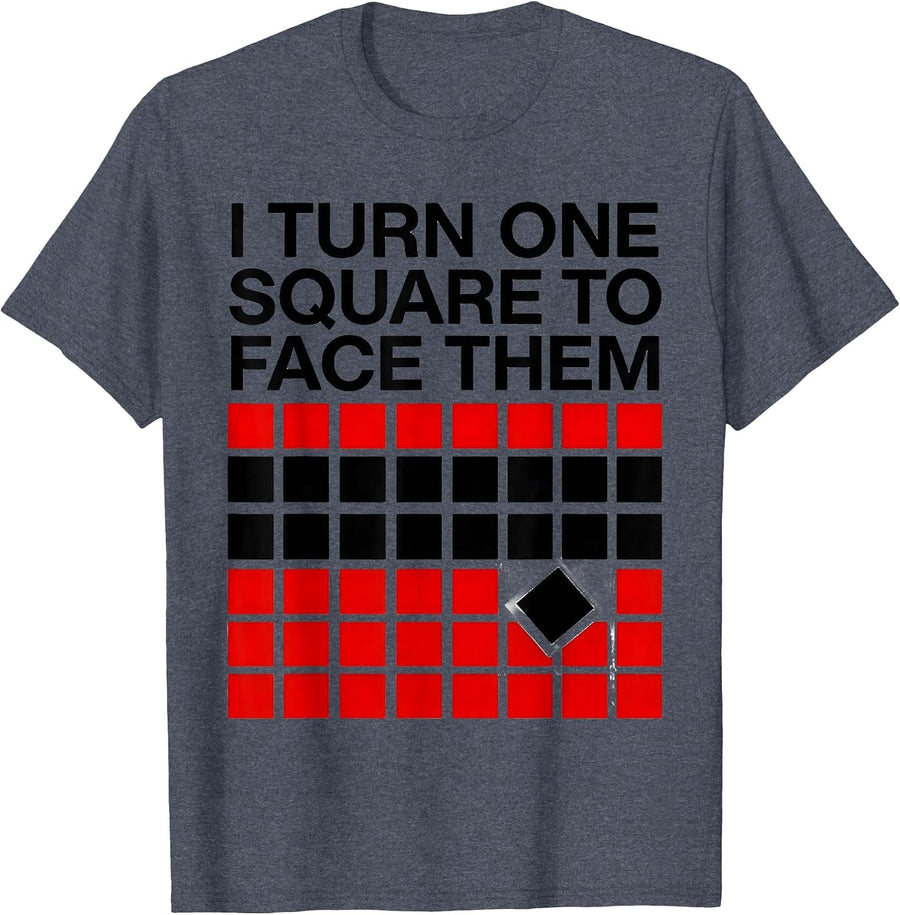 I Turn One Square To Face Them Geometric Special Education T-Shirt - Heather Blue