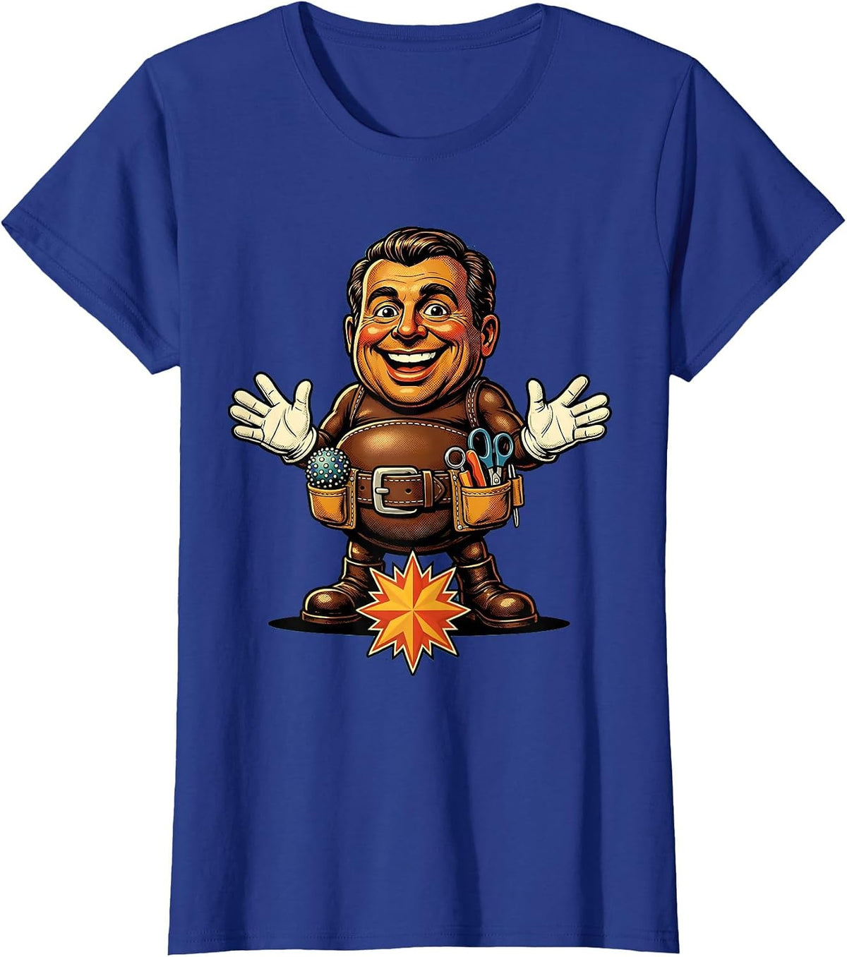 Women's Occupational Therapy Toolbelt Illustration T-Shirt - Royal Blue