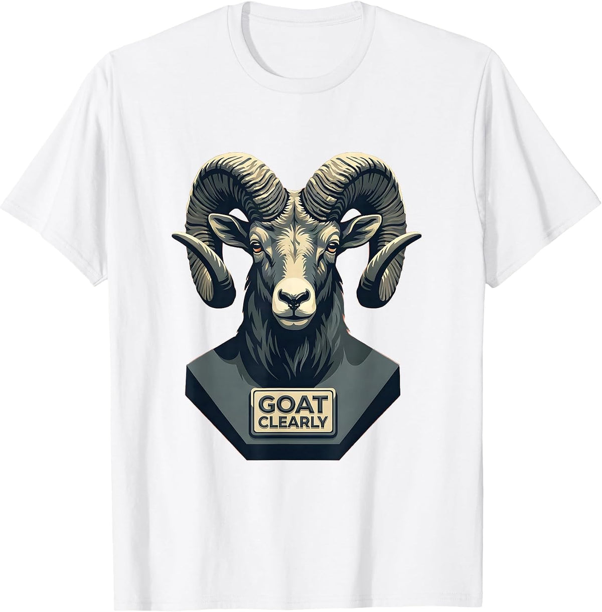 Men's GOAT CLEARLY Funny Goat Owner Farm Animal Humor T-Shirt - White