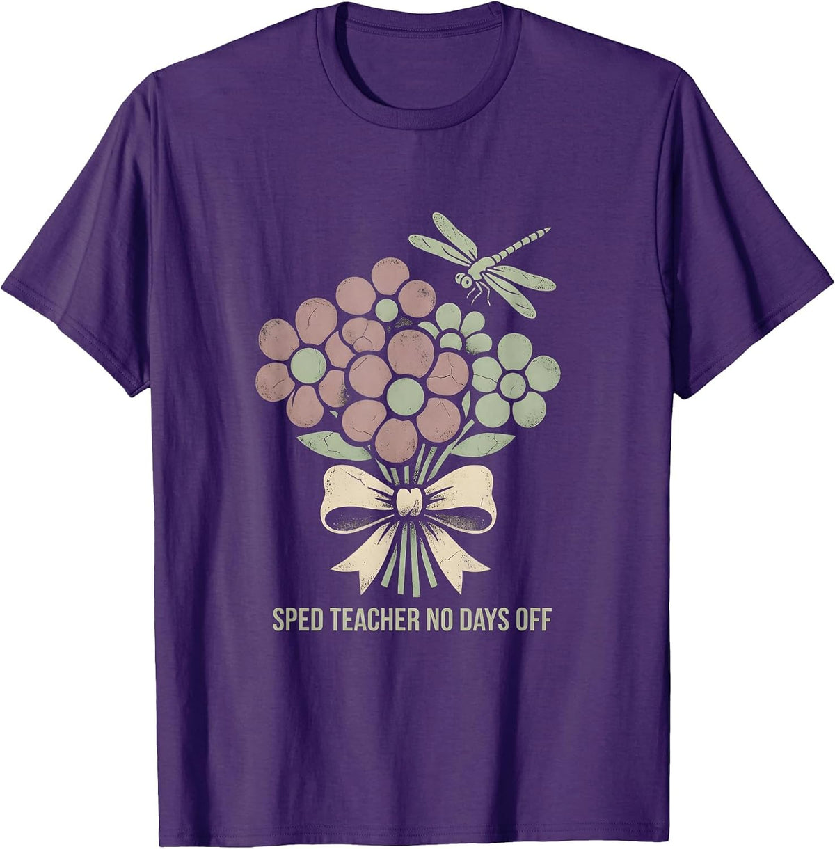 Sped Teacher No Days Off Educator Design T-Shirt - Purple