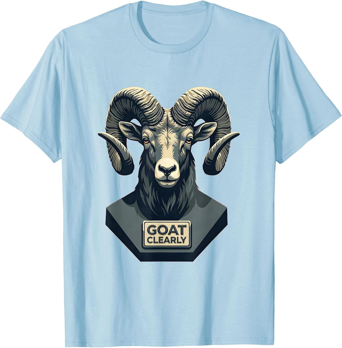 Men's GOAT CLEARLY Funny Goat Owner Farm Animal Humor T-Shirt - Baby Blue