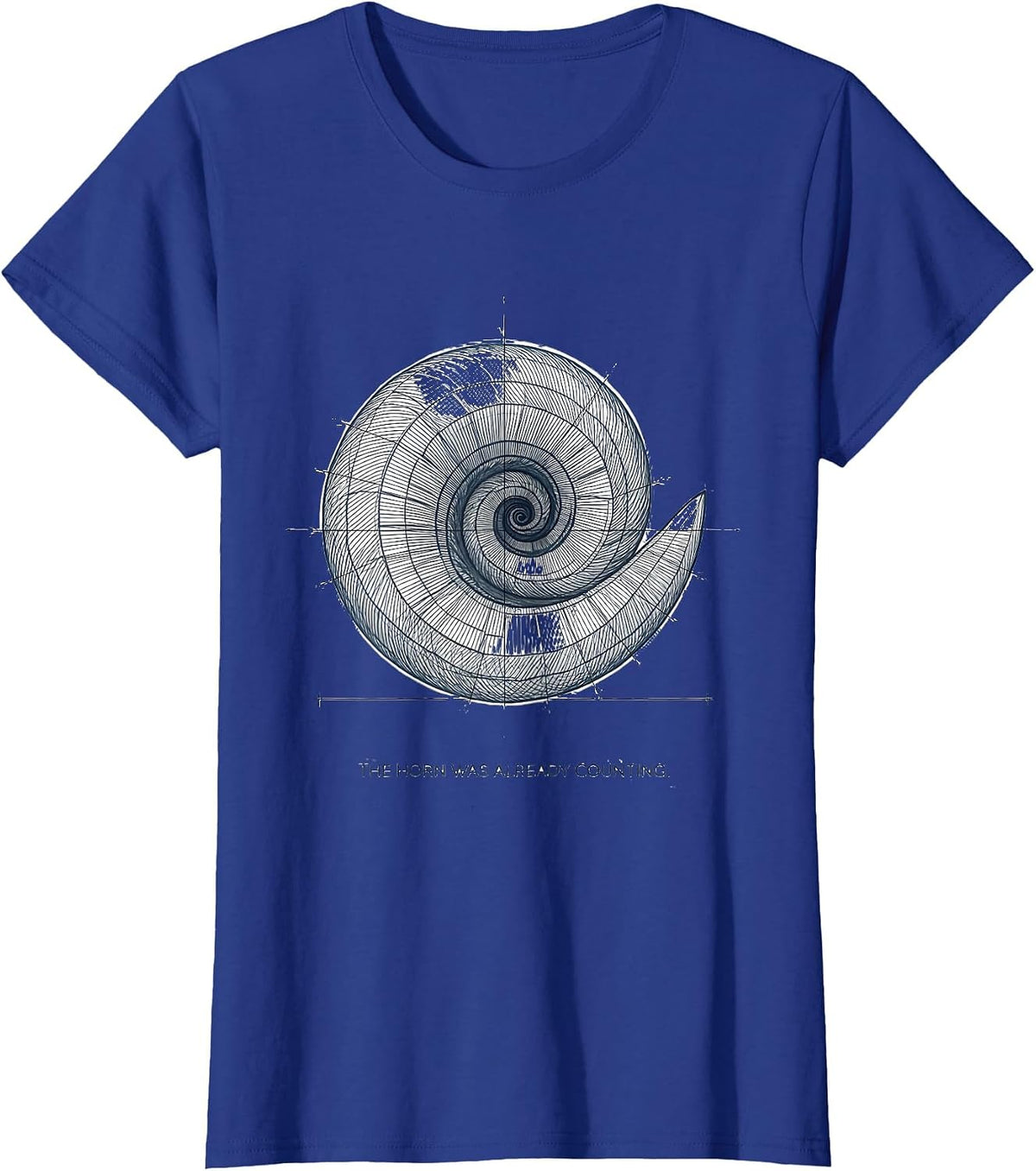Women's The Horn Was Already Counting Sacred Geometry Math T-Shirt - Royal Blue
