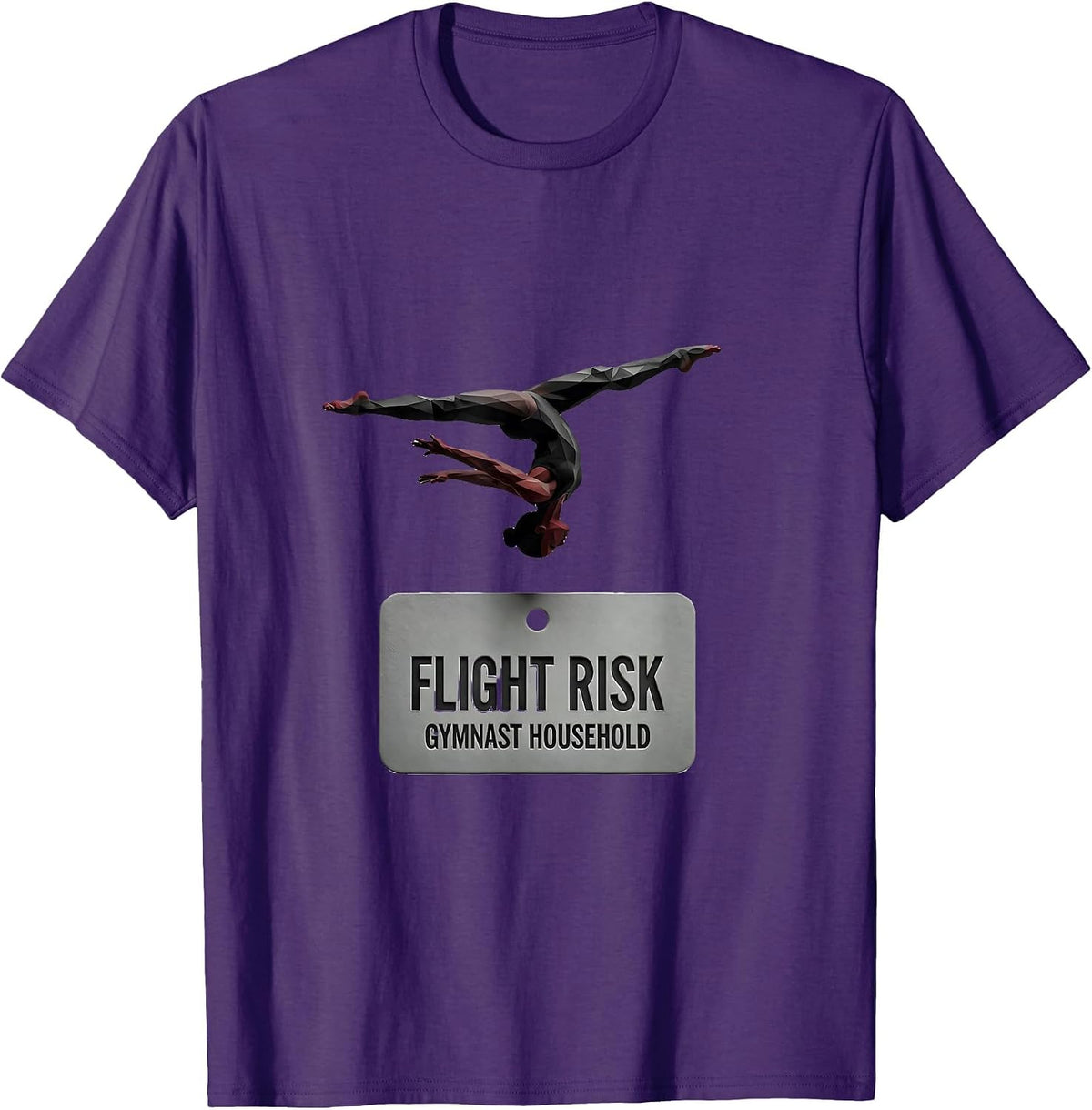 Flight Risk Gymnast Household Funny Gymnastics Mom Gift T-Shirt - Purple