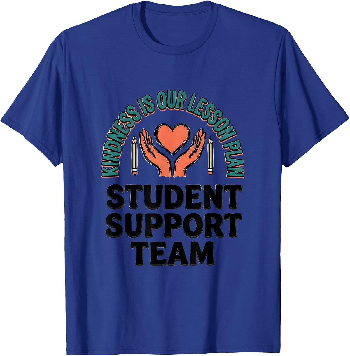 Men's Kindness Is Our Lesson Plan Student Support Team T-Shirt - Royal Blue