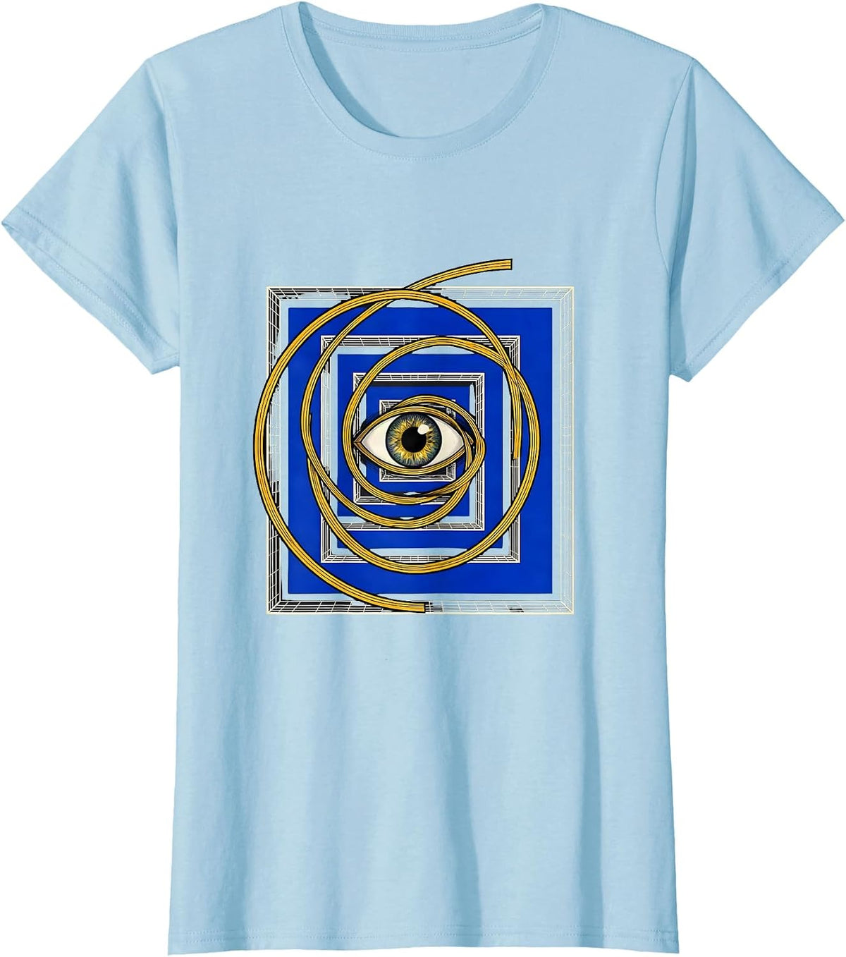 Golden Spiral Sacred Geometry Math Enthusiast T-Shirt - Baby Blue