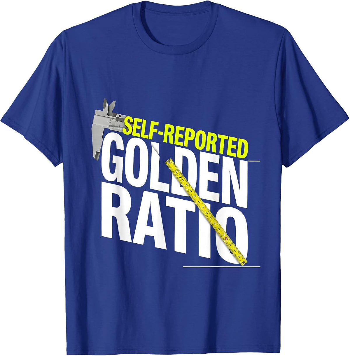 Men's Golden Ratio, Self-Reported Math Geometry Enthusiast T-Shirt - Royal Blue