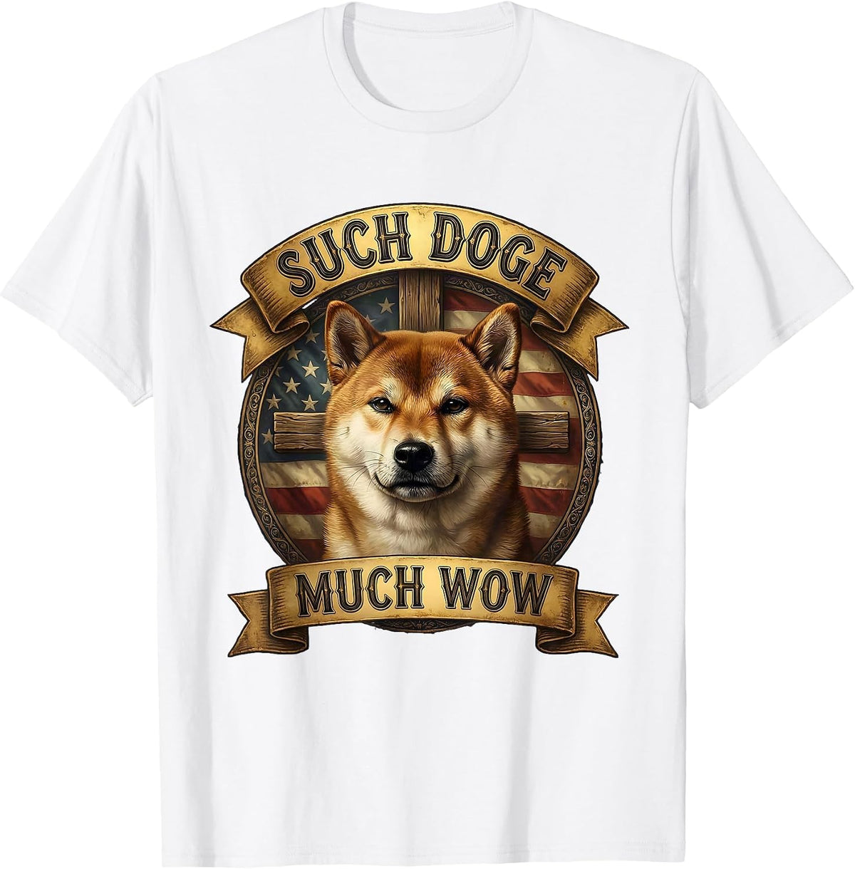 Such Doge Much Wow Classic Meme Design T-Shirt - White