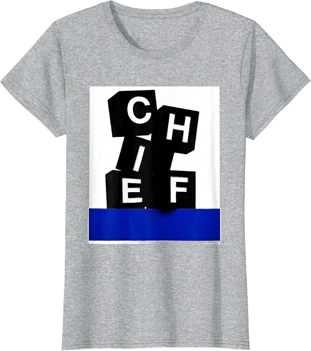 Charlie Hotel India Echo Foxtrot Vintage Thin Blue Line T-Shirt - Heather Grey
