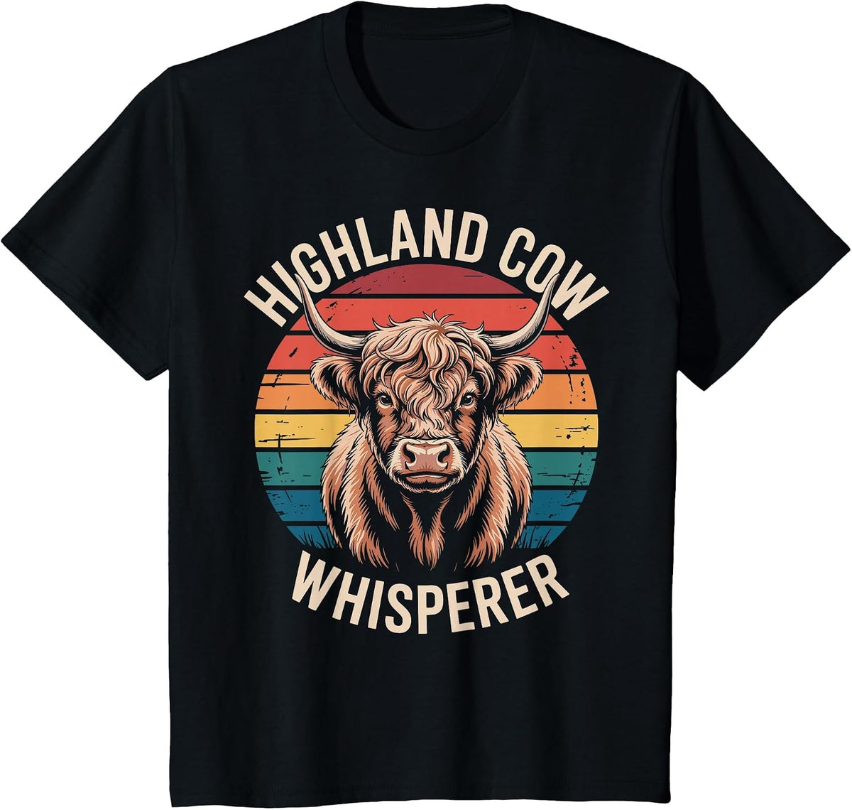 Highland Cow Whisperer T-Shirt - Black