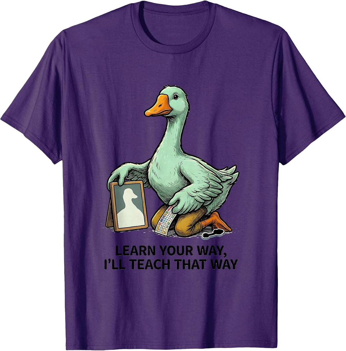 Men's Learn Your Way, I'll Teach That Way Funny Special Education T-Shirt - Purple