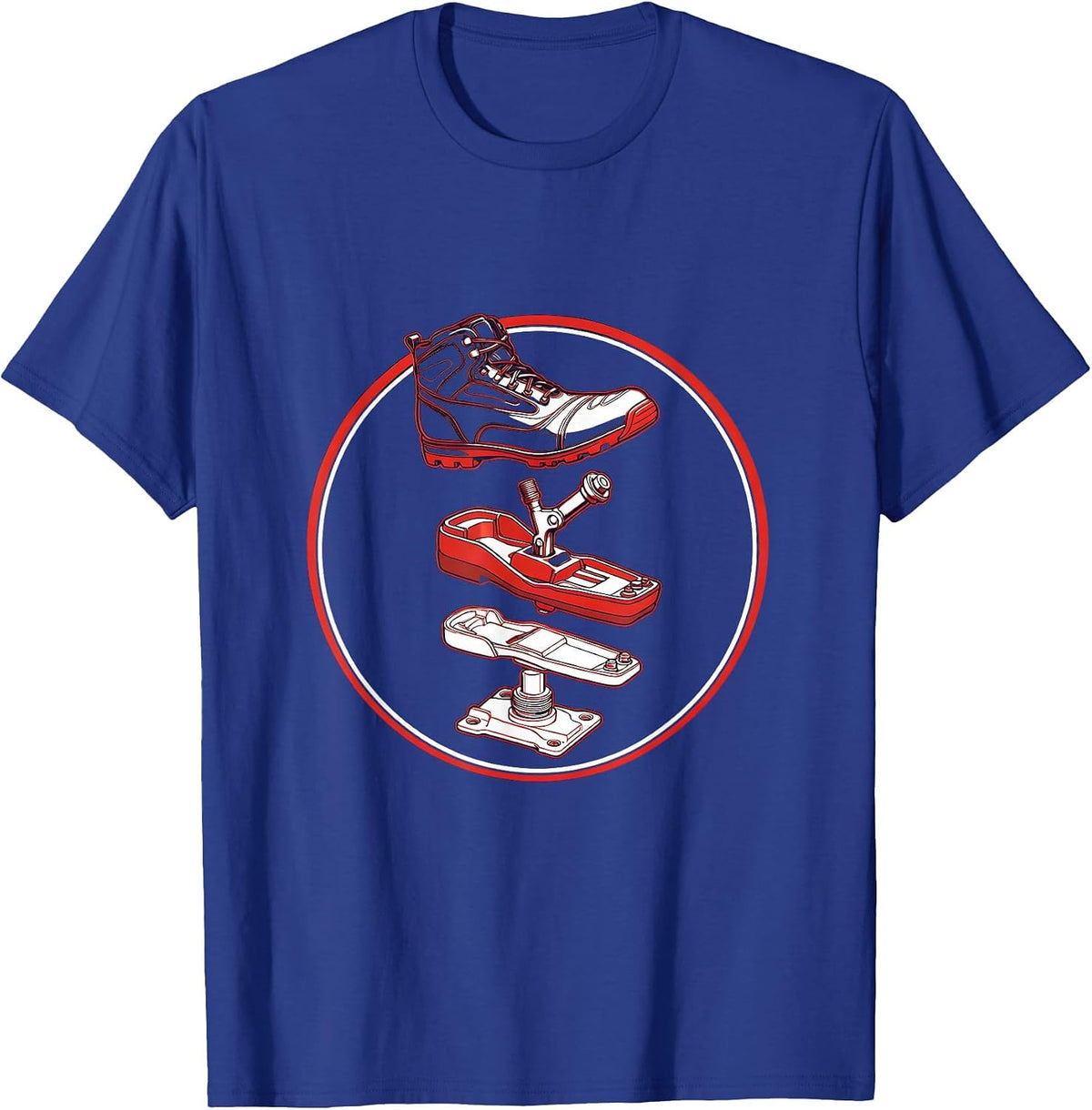 Boots to the Floor Racing Graphic T-Shirt - Royal Blue