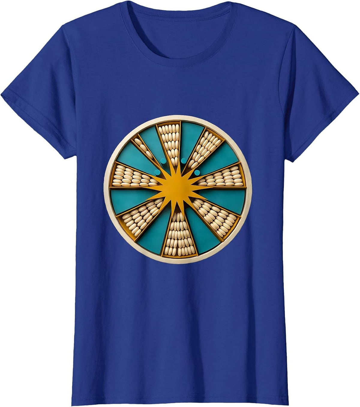 Women's Counting Counters Midcentury Modern Kids Math Day T-Shirt - Royal Blue