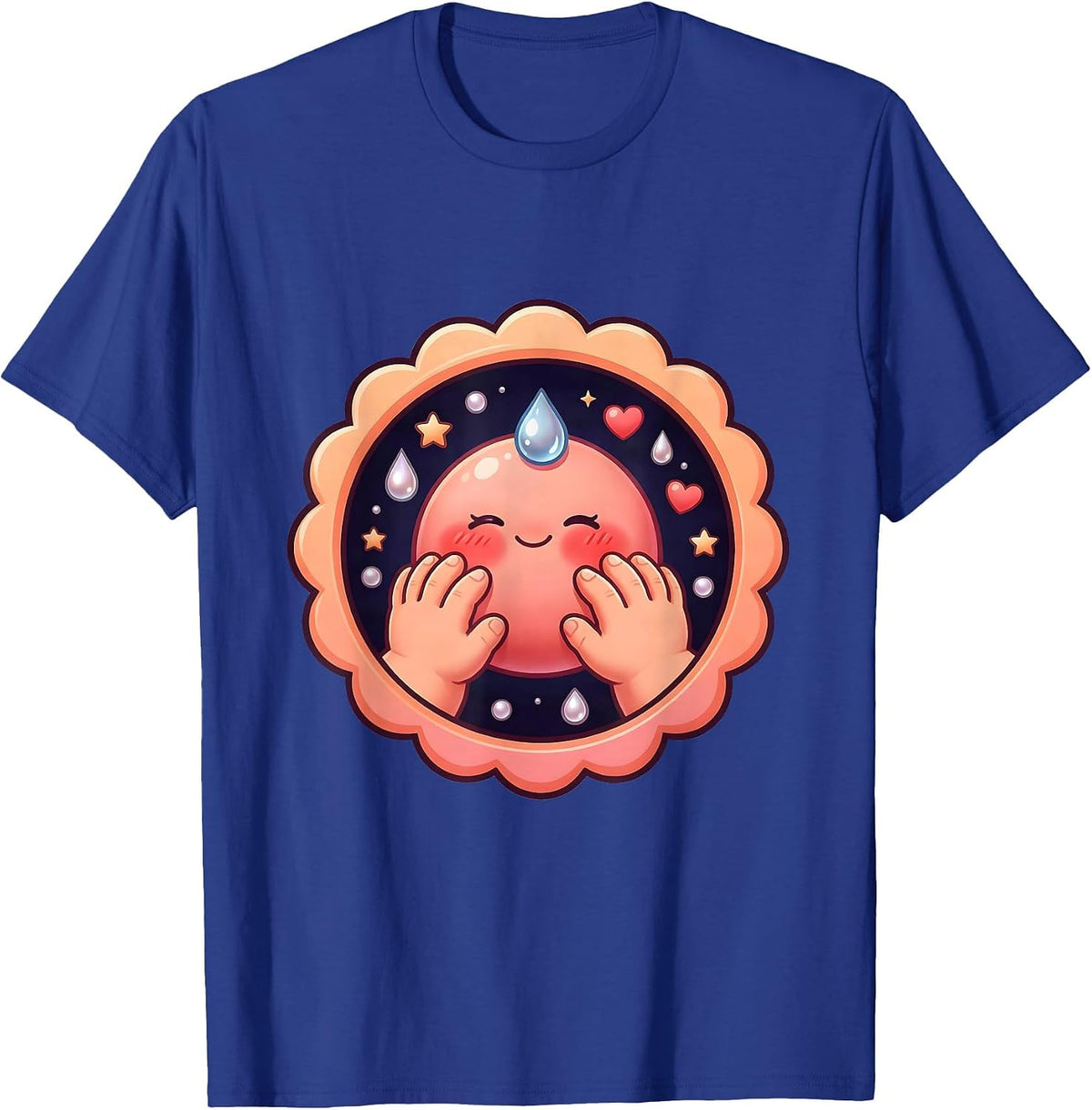 K-Beauty Essence Ritual Skincare Graphic Tee T-Shirt - Royal Blue