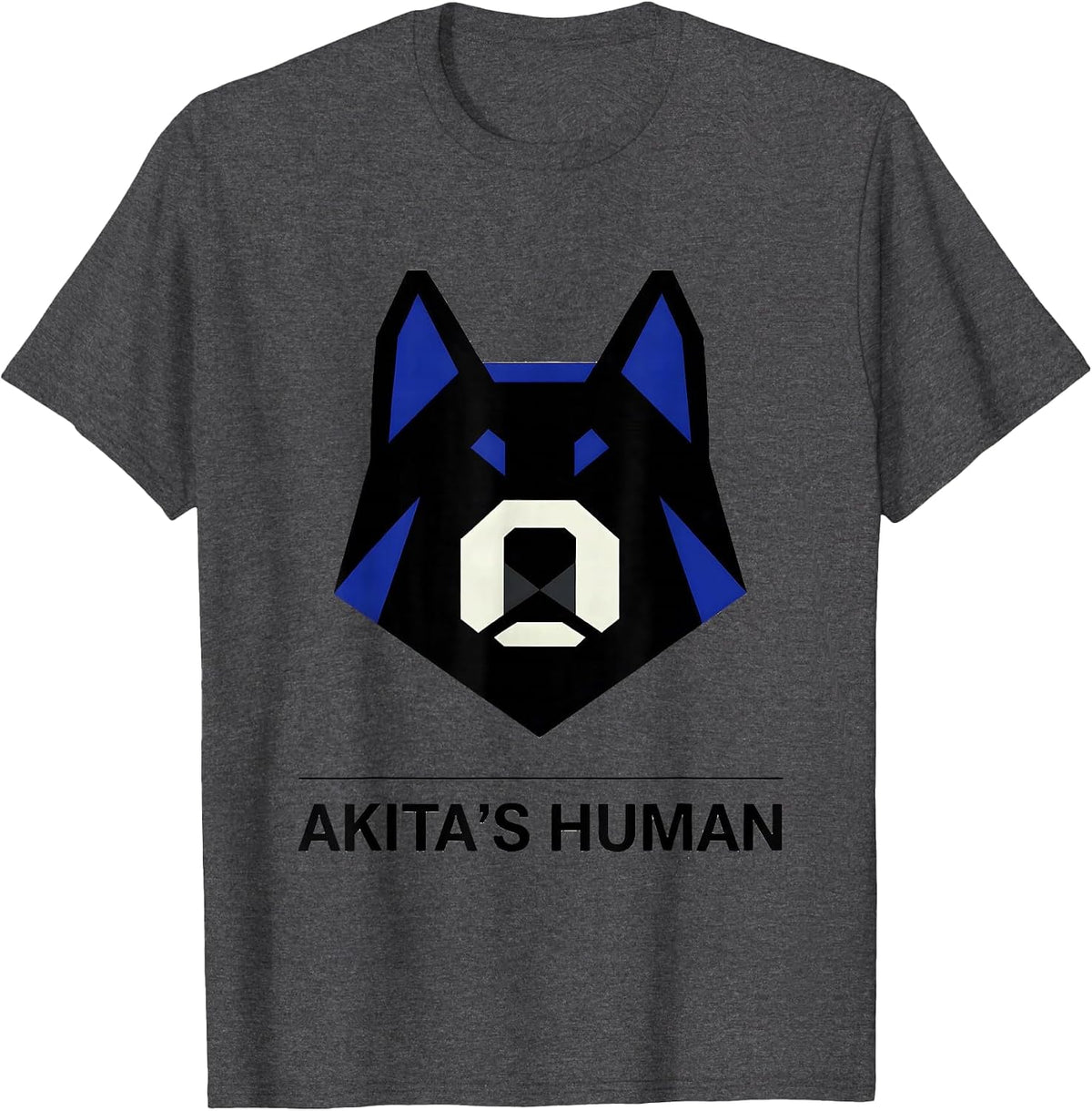 Akita's Human Cute Kawaii Dog Breed Lover Gift T-Shirt - Dark Heather Grey