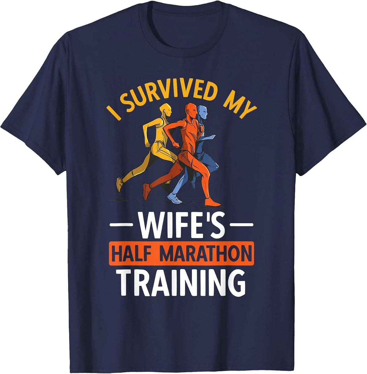Half Marathon Running Marathon T-Shirt - Navy Blue