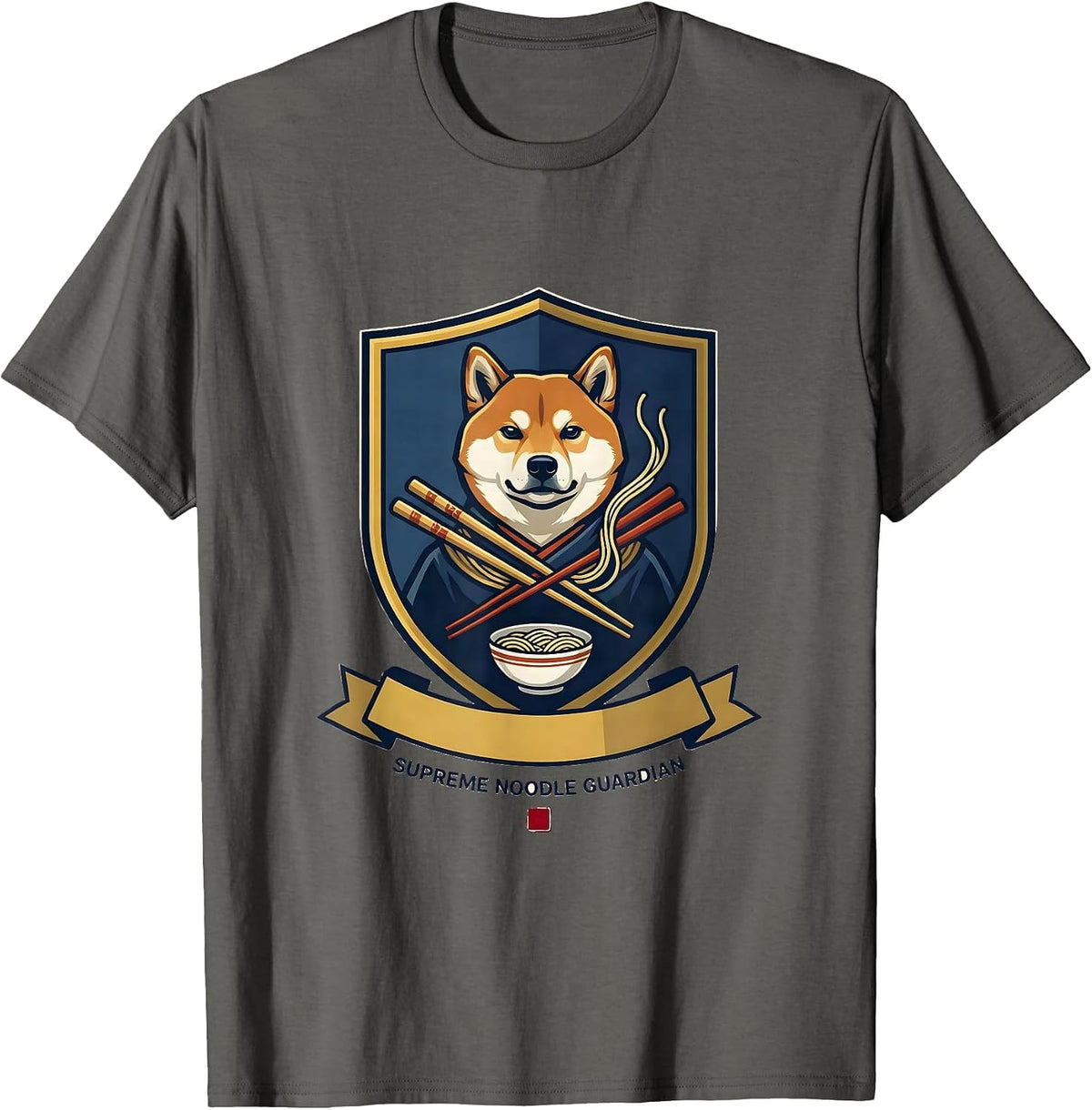 Supreme Noodle Guardian Cute Kawaii Anime Animal Ramen Gift T-Shirt - Asphalt Grey