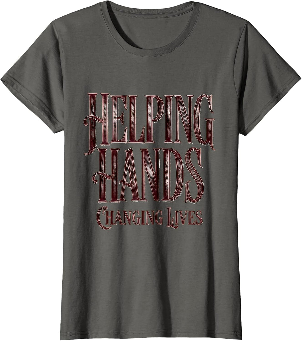 Women's Helping Hands Changing Lives Occupational Therapy T-Shirt - Asphalt Grey