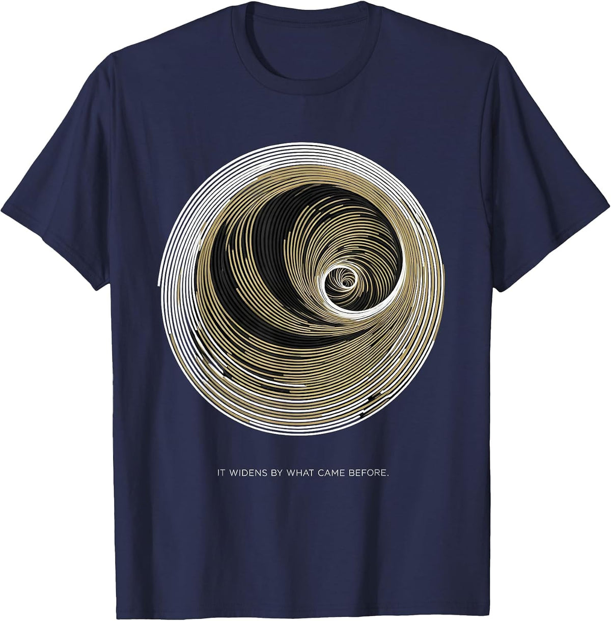 Men's It Widens By What Came Before Math Lover Sacred Geometry T-Shirt - Navy Blue