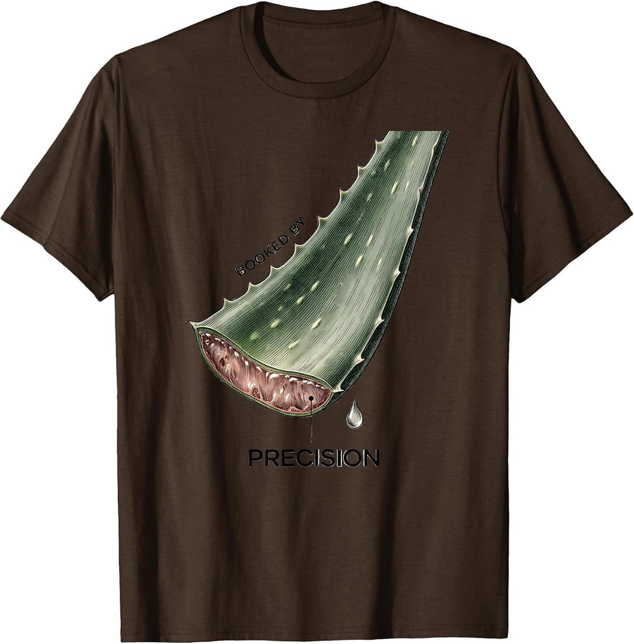 Booked By Precision Botanical Licensed Esthetician Skincare T-Shirt - Brown