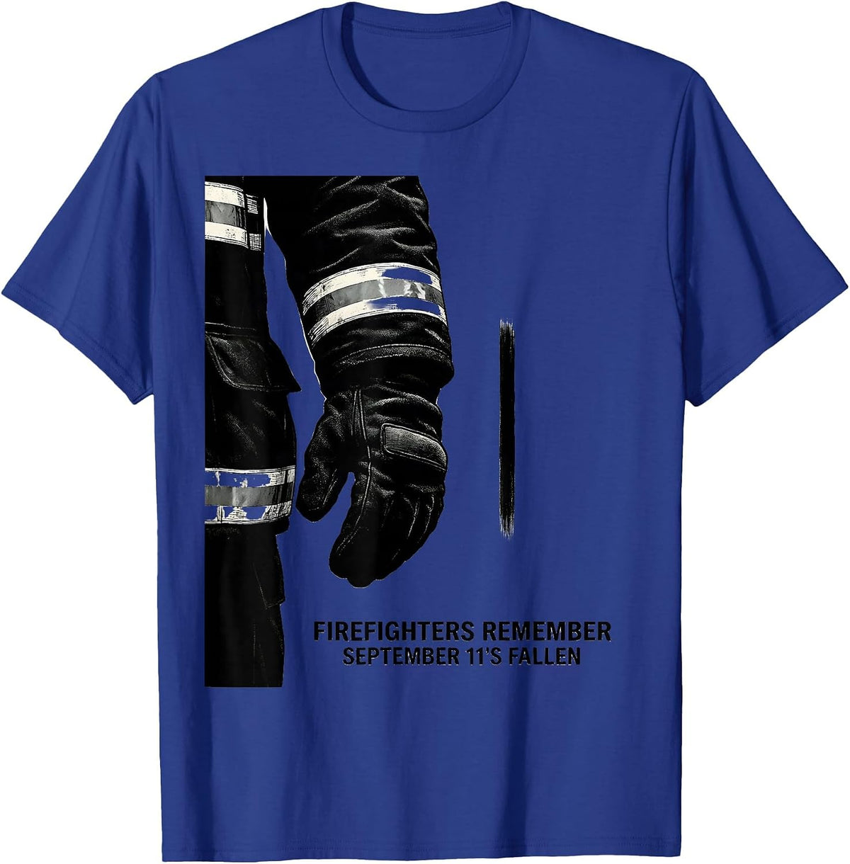 Men's Firefighters Remember September 11's Fallen Tribute T-Shirt - Royal Blue