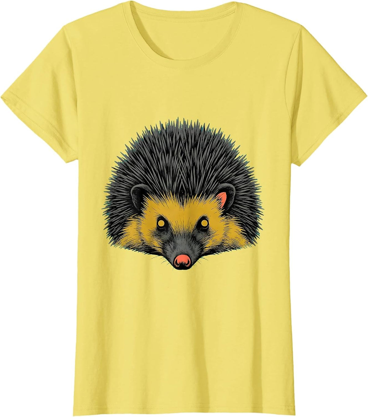 Hedgehog Silhouette Midcentury Modern Easy Halloween Costume T-Shirt - Lemon Yellow