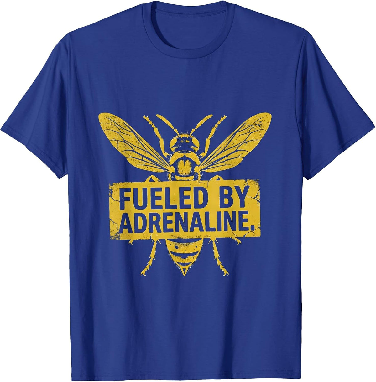 Fueled by Adrenaline Racing Graphic Design T-Shirt - Royal Blue