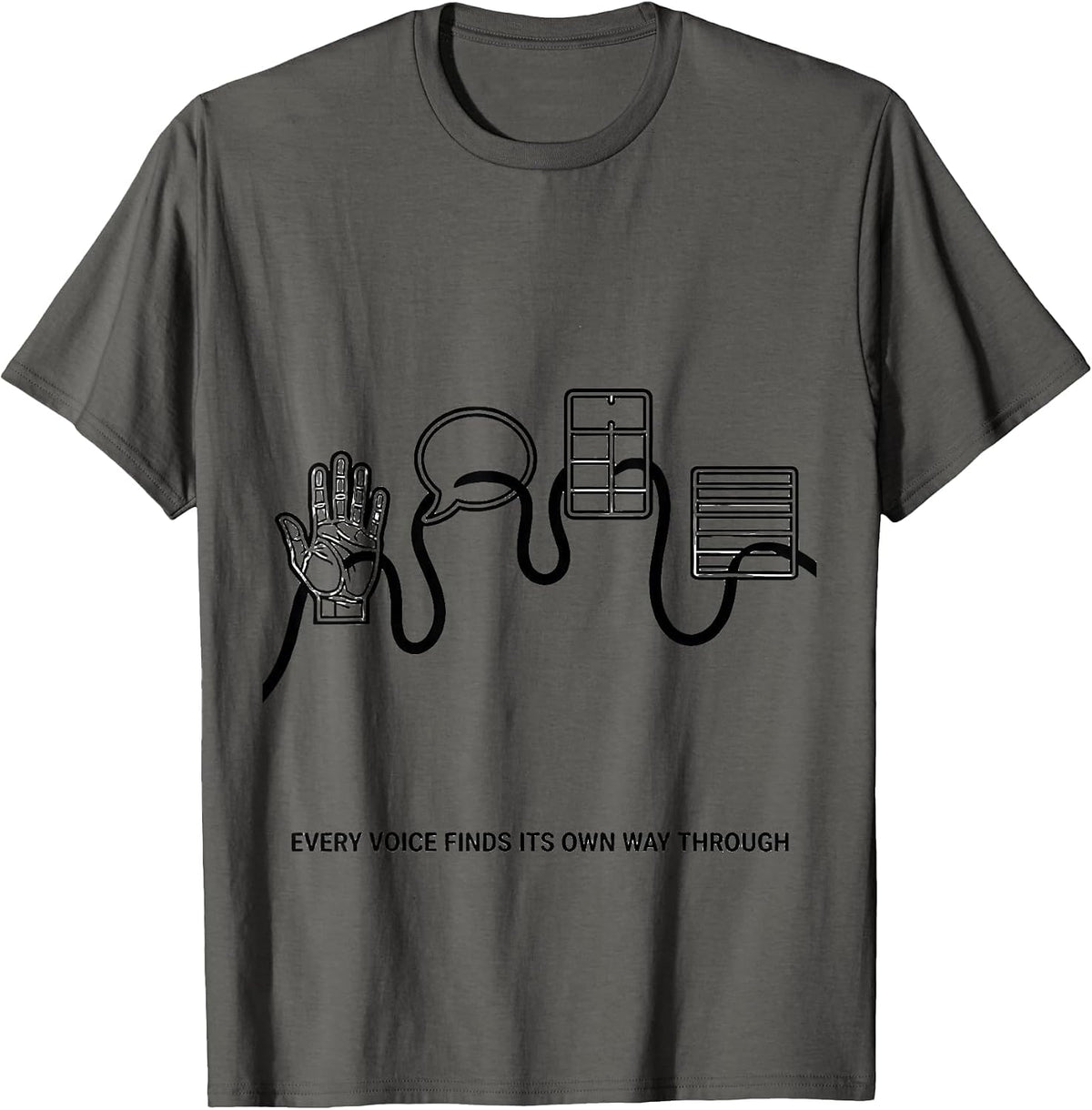 Men's Every Voice Finds Its Own Way Through Special Education T-Shirt - Asphalt Grey
