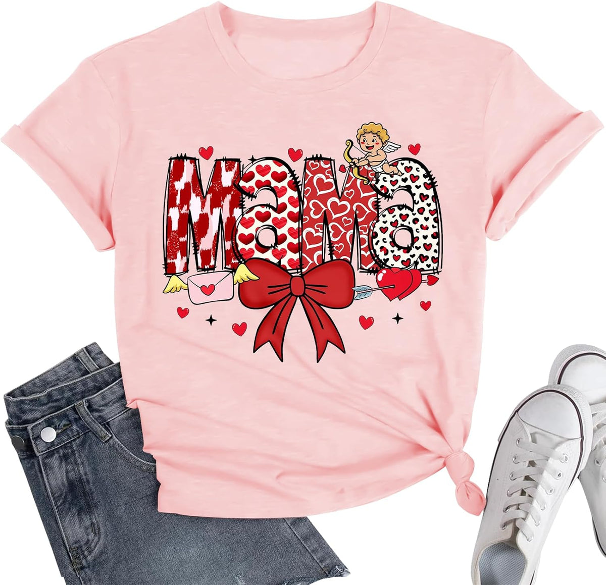 Cat Shirts for Women Butterfly Graphic Tops Dandelion T Shirt Womens Vacation T-Shirt Nature Lover Tee - Mama Pink