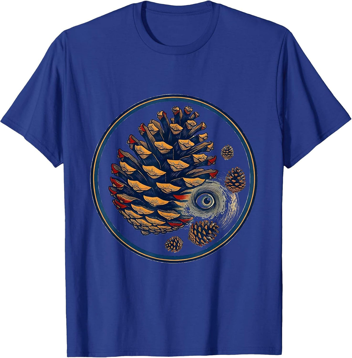 Fibonacci Spiral Sacred Geometry Ratio Math Enthusiast T-Shirt - Royal Blue
