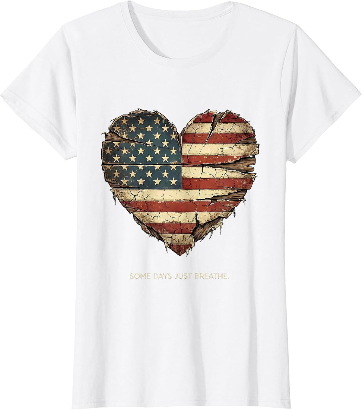 Some Days Just Breathe Mental Health Matters Design T-Shirt - White