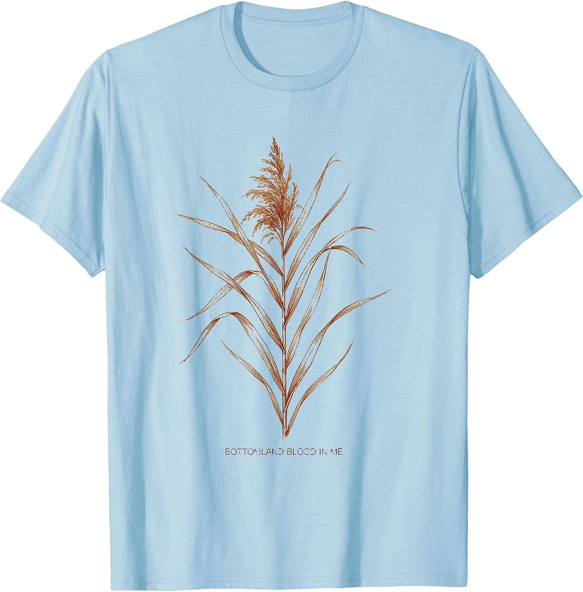 Men's Bottomland Blood In Me Camo Hunting Design T-Shirt - Baby Blue
