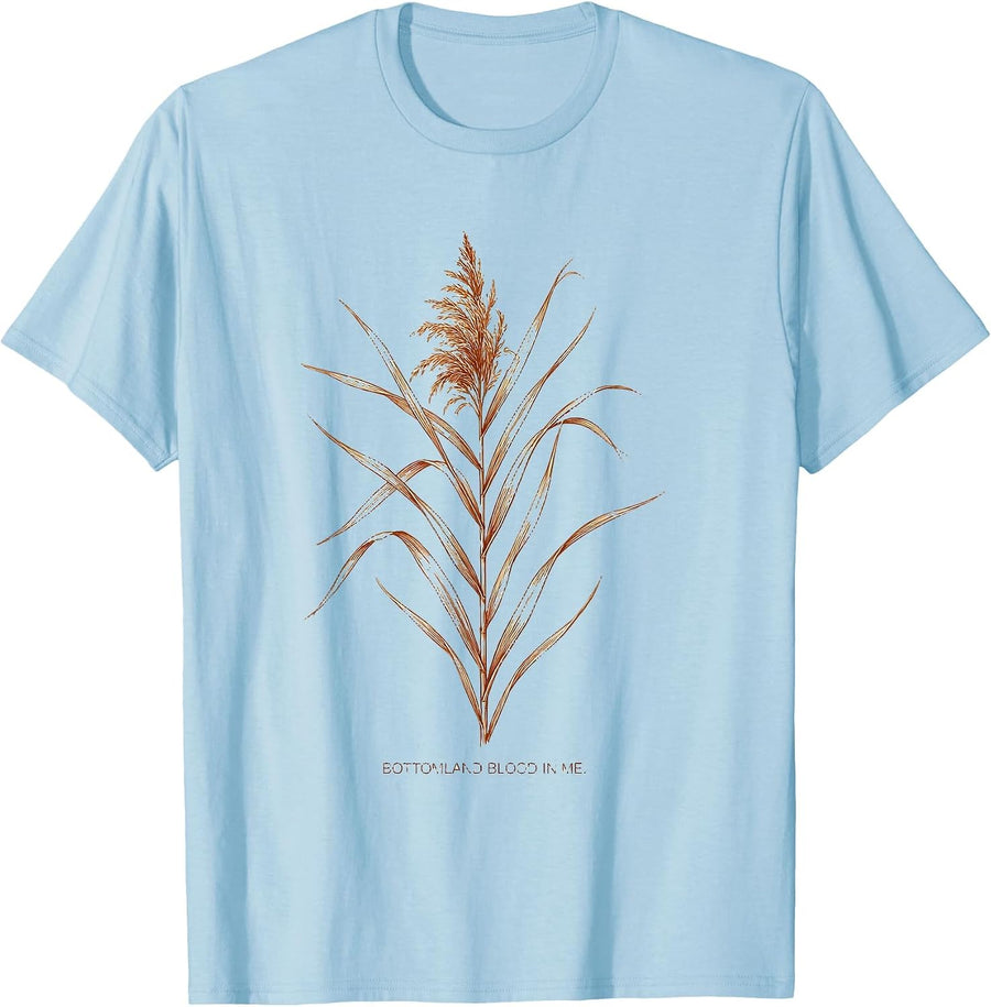 Men's Bottomland Blood In Me Camo Hunting Design T-Shirt - Baby Blue