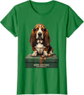 Women's Merry Christmas I'm Not Opening That Funny Basset Hound Dog T-Shirt - Kelly Green
