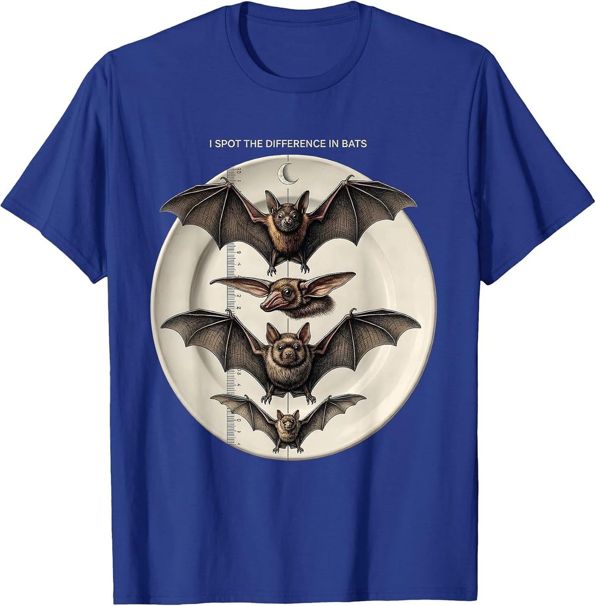 I Spot The Difference In Bats Naturalist Bat Lover Halloween T-Shirt - Royal Blue
