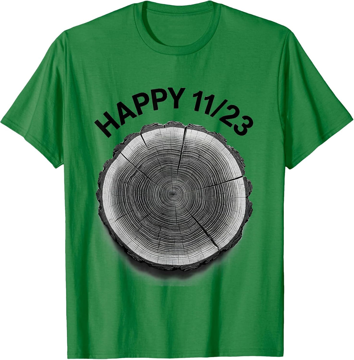 Men's Happy 11/23 Fibonacci Spiral Sacred Geometry Math Lover T-Shirt - Kelly Green